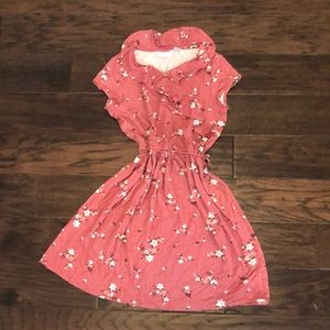 NWOT pink faux wrap dress size 16 girls